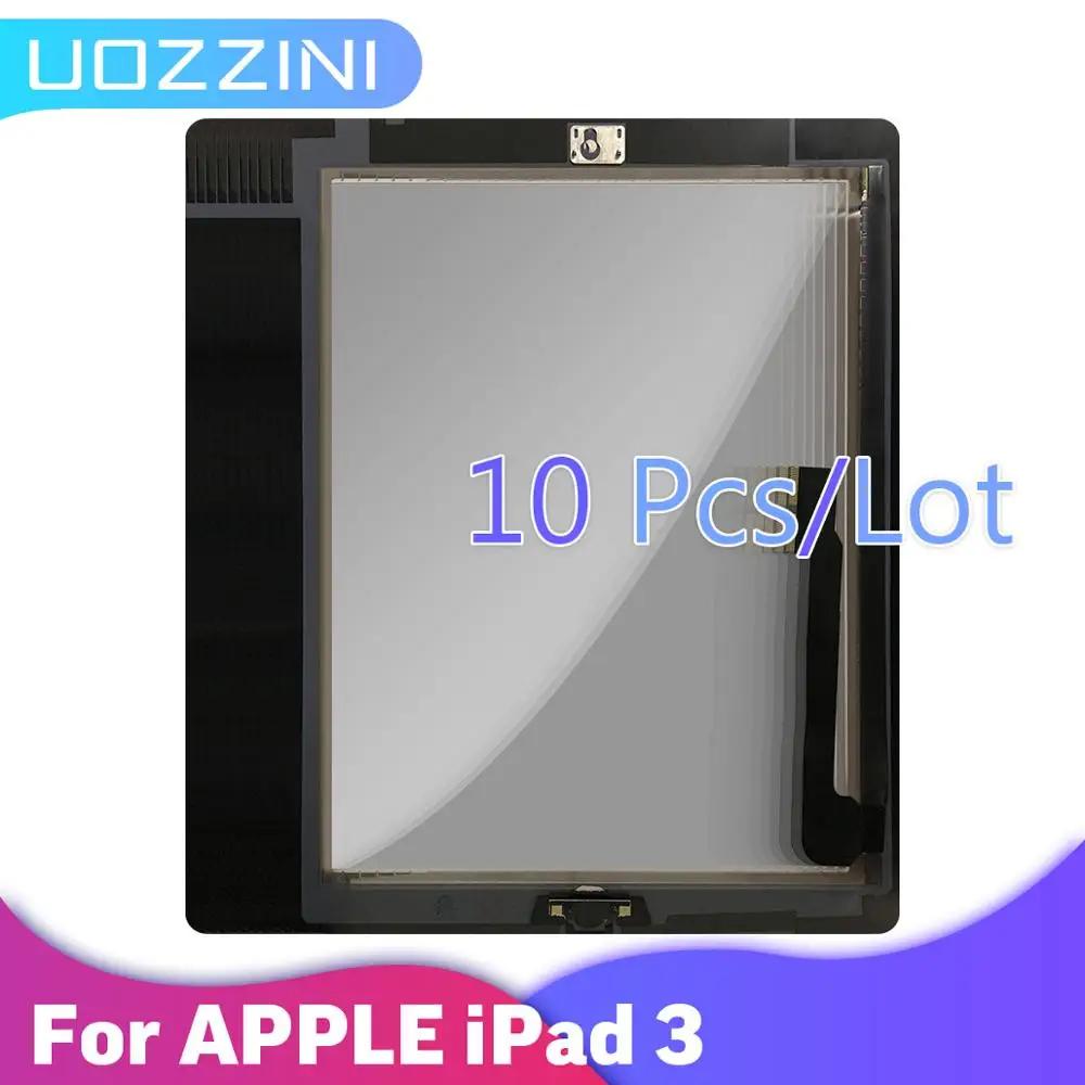 10pcs iPad 3 A1416 A1430 A1403 터치 스크린 디지타이저 센서 유리 패널 태블릿 교체 iPad 3 화면 없음/버튼